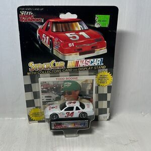 1992 Racing Champions NASCAR Todd Bodine #34 w/collectors card and stand